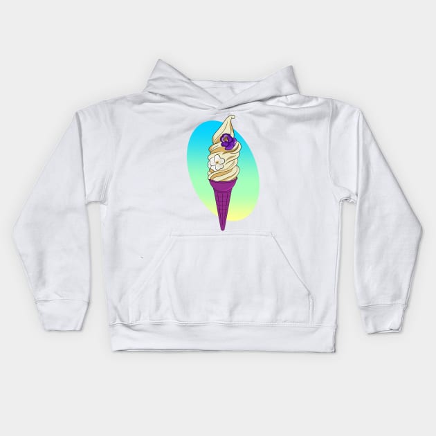 Lost Princess Dole Whip Cone Kids Hoodie by JustGottaDraw